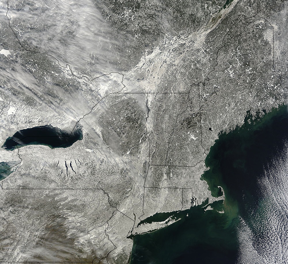 Snow Blankets Northeast in Satellite Image